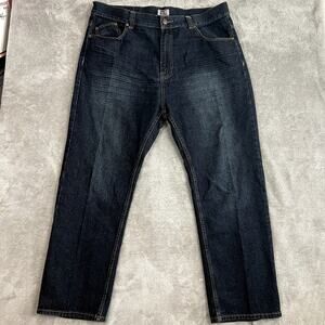 Vintage Y2K Phat Farm Baggy Jeans Mens 42 x 32 Dark Wash Studded Pockets